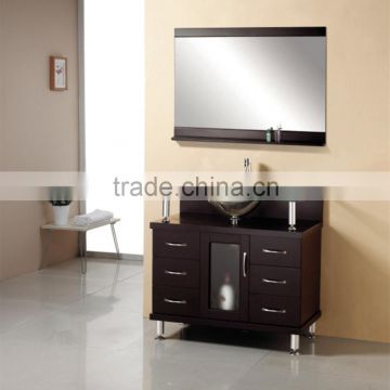 Solid Wood Floor Standing Bathroom Mirror Vanity A703