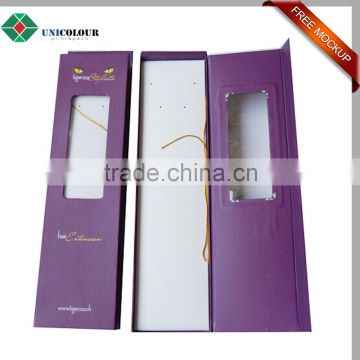 Quality Cardboard hair extension packaging box with hanger