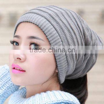 Christmas gift fashion headwear accessories comely two function knitting beanie scarf necker warmer