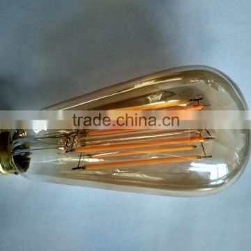 Glass house st64 2W 6W 600LM CE ROSH E27 B22 Led filament Bulb