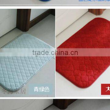Quilting seam coral fleece floor mat coral fleece floor rugs China factory