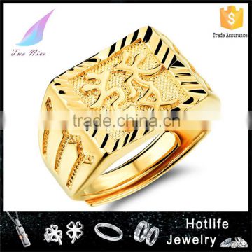 fashion jewellery 2016 copper adjustable 18K gold plated ring