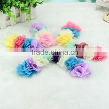 Diy chiffon flowers Colorful flowers,flowers for slipper,children's hair accessories