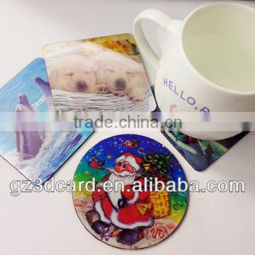 Custom lenticular 3D cup coasters