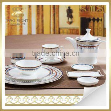 Spanish moroccan western style dinnerware set for Dubai market