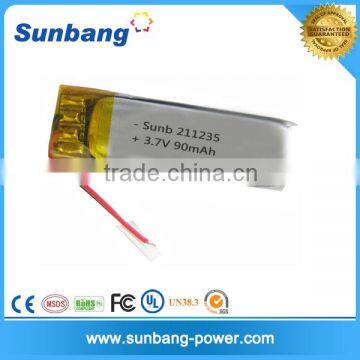 Anti -explosion 3.7V 90mah 211235 lipo battery OEM welcomed