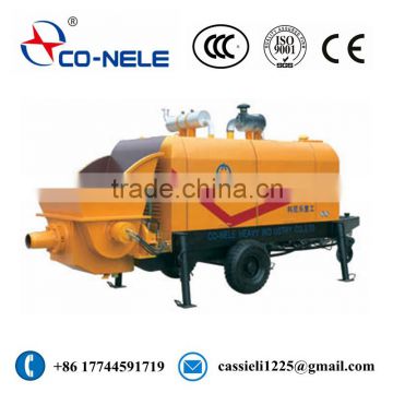 Manufacturers of High performance HBT80 Electrical Trailer-mounted concrete pump with pipe