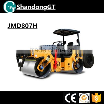 JMD807H FULL HYDRAULIC DOUBLE DRUM VIBRATORY OSCIALLTORY ROLLER WITH TRAILER