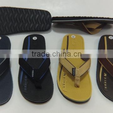 new fashion design slipper flip flops for men with pu leather