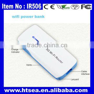 Portable 3g wifi power bank 5200mah with high quality