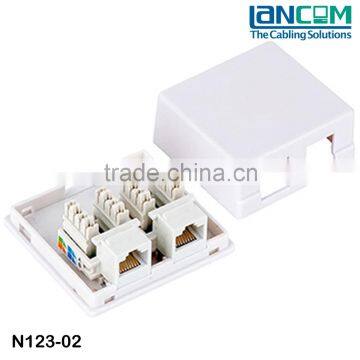 Lancom Small MOQ available customized design Cat5e RJ45 Jack Surface Mount