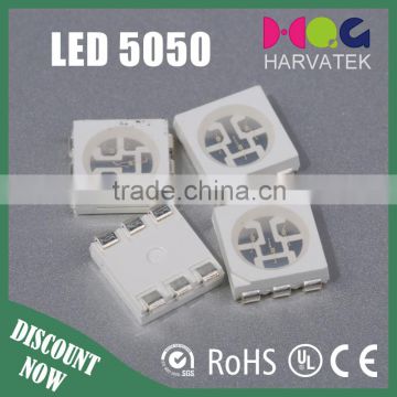 Good price plcc-6 top view 30mA surface mount 5050 blue smd led chip