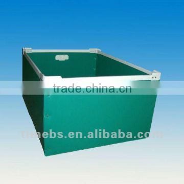 Collapsible corrugated plastic bin