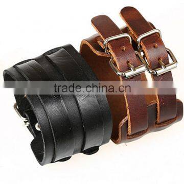 wholesale 100% Genuine leather bracelets handmade jewelry braided leather bracelets