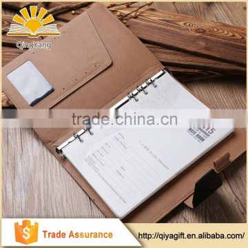 Business Magnetic PU Leather Notebook With 6 Ring Binder