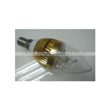 CE ROHS CERTIFICATED E14 3W LED CANDLE BULB LIGHT MANUFACTURER
