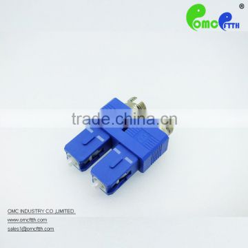 High quality China-made FC femle to SC male SM DX fiber optic adapter