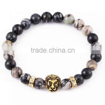High quality gold tiger bracelet bead Hand catenary granite