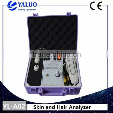 Facial skin and hair analyzer for home use