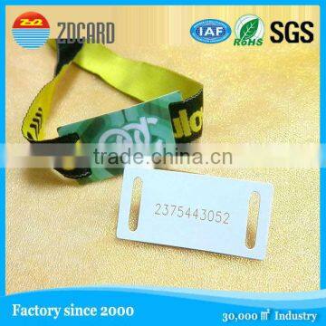 festival event woven polyester wristband for ticket promotion