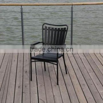 2012 new style aluminum frame plastic wood outdoor chair