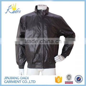 Fashion Black PU Leather Men Winter Jacket
