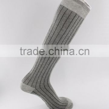 Autumn winter Combed Cotton Knee high grey socks