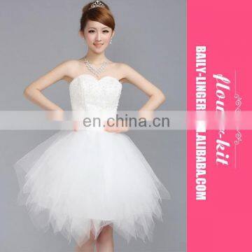 New princess short tutu skirt dress, fashion white evening dress