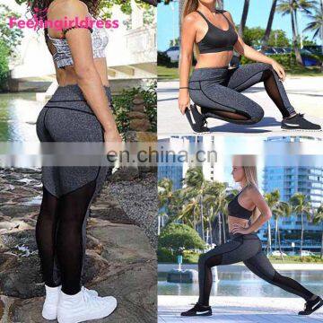 Private Label Fashion Elasticity High Waist Sport Yoga Fitness Running Pants