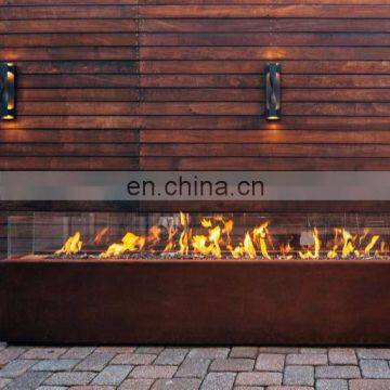 Square Gas Fire Pit Table function and Stocked Feature Gas Fire Pit With Glass