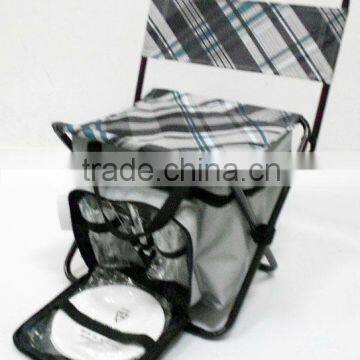 folding camping cooler chair / folding fishing chair with cooler
