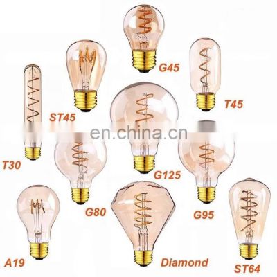 LED Soft Filament Bulb Vintage Antique Retro Bulbs Edison Bulb Light 85-265V 220V