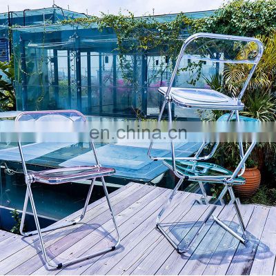 Factory Wholesale Transparent French Plastic Wholesale Crystal Resin Tiffany Chair