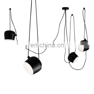 Modern Minimalist Iron Personality Pendant Light Industrial Style Clothing Store Cafe Indoor Drum LED Chandelier