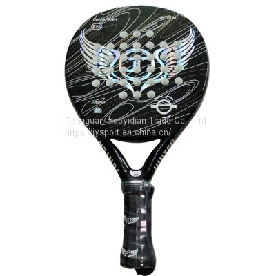 RTS junior padel racket carbon fiberglass black design HYP08jr or custom your logo