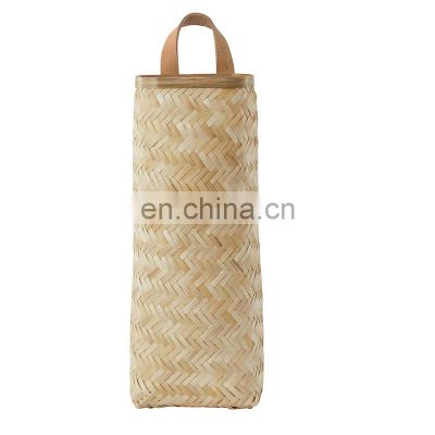 Wicker Long Bamboo Wall Decoration Storage Basket, Flower Basket Wall Hanging Basket Wholesale Made in Vietnam