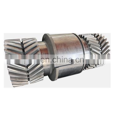 Customized machinery accessories spur gear Propeller Shafts high precision steel main drive shaft gear assembly