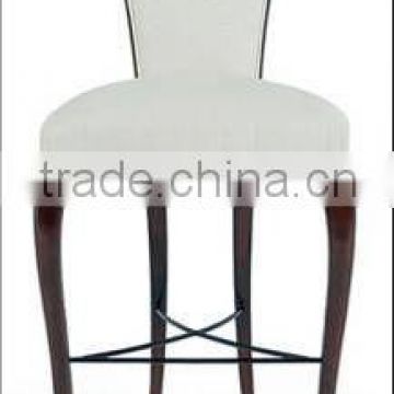 Modern design wood bar chair Foshan bar stool with footrest and backrest