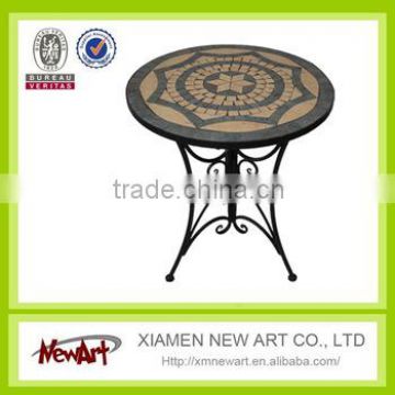 Personalizedround mosaic stainless steel table top