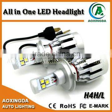 2014 Newest & Hot-selling 6000LM H4 Hi/lo 6000K car LED headlight