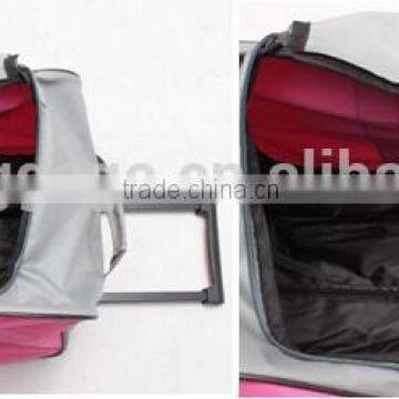 inner 2 wheels polyeser trolley travel bag