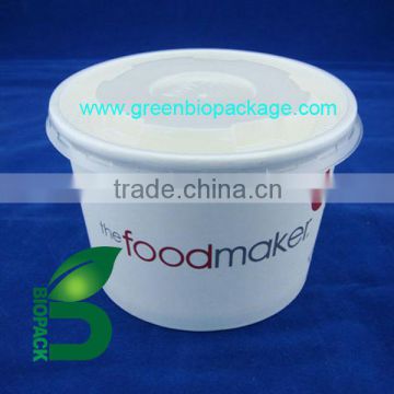 biodegradable pla coated sald bowl