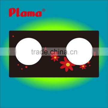 newest promotional hot-selling flowering series digital tempered glass cooktop
