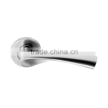 Cheap price Stainless steel security solid door lever handles on rose