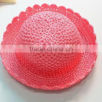 China supplier High quality hand crochet paper straw hats