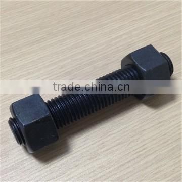 Black finish astm a193 b7 a194 2h stud bolts and nuts