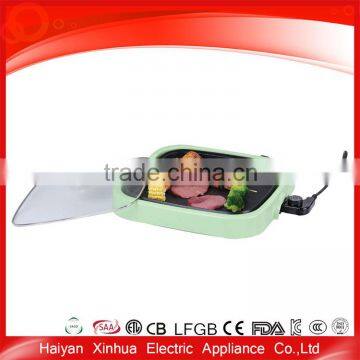 Green smokeless design cheap square aluminium electric hot plate
