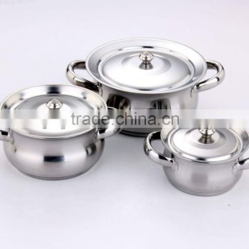 Stainless Steel Cookware Sets 3 Pcs Soup Pot