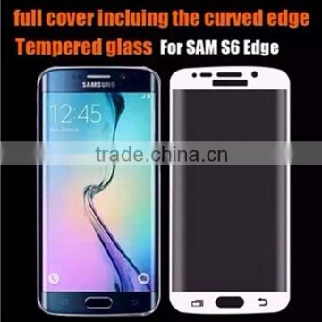 2015 New 3D curved full cover 9h hardness tempered glass screen protector for samsung galaxy s6 edge amazon mobile phone film