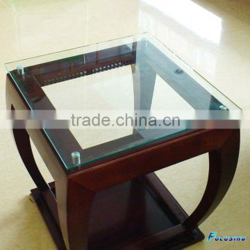 sqaure tempered beveled glass table top